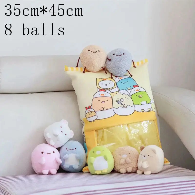 New Kawaii Animal Balls Pudding Candy Bag Pillow