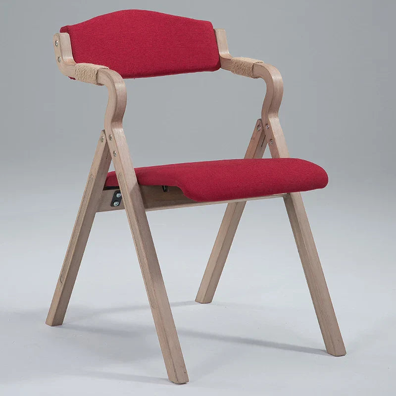 Wood Folding Dining Chair Vanity Salon Outdoor Camping