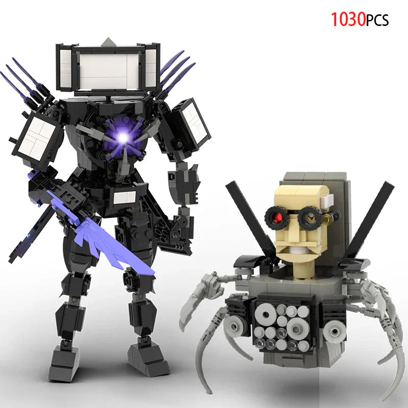 Moc Skibidi Toilet Builing Blocks Toy Titan Clock