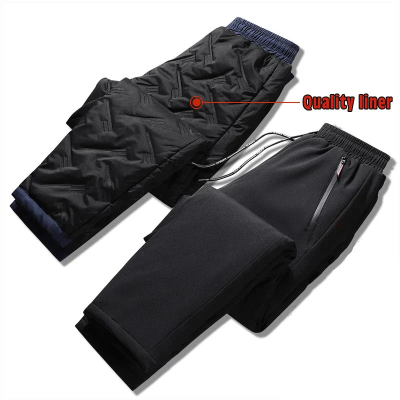 Men Winter Warm Pant Thicken Waterproof Down Cotton