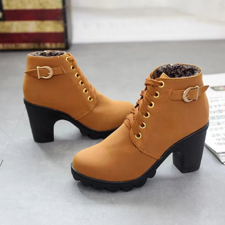Winter Large Size Jazz Dance Boots High Heels