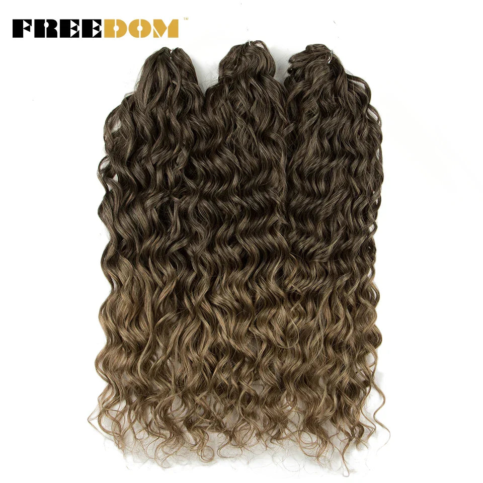 FREEDOM Synthetic Deep Wavy Twist Crochet Hair Afro