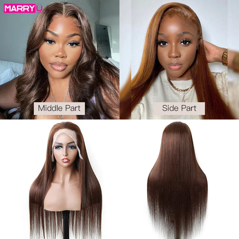 MARRYU Chocolate Brown HD Lace Frontal Wig Malaysia
