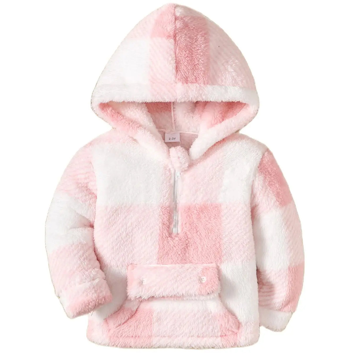 Little Girl Long Sleeved Hooded Sweater Cute Pink