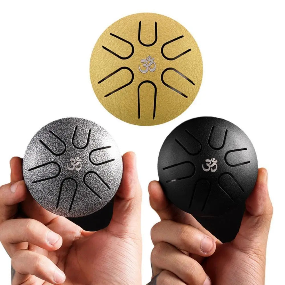 HLURU 3 Inches Steel Tongue Drum 6 Notes