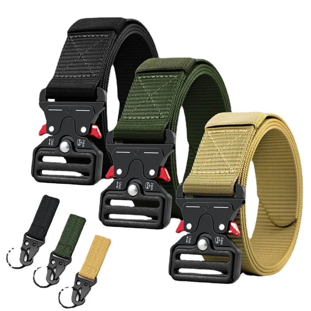 Men's Belt Outdoor Hunting Metal Tactical Belt Alloy