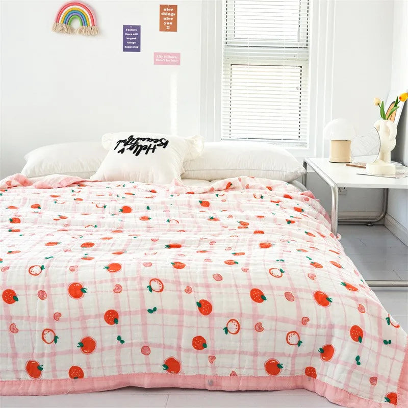 Size Baby Muslin Cotton Blanket Layer Gauze Cotton