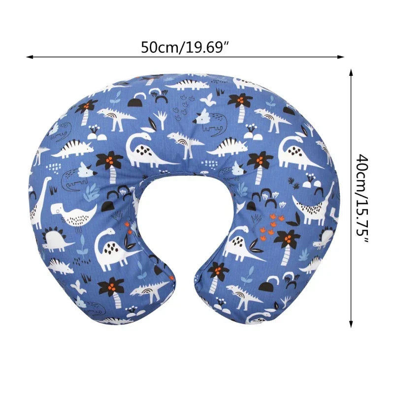 Soft Breathable Ushaped Nursing Pillow Cover Cartoon Print