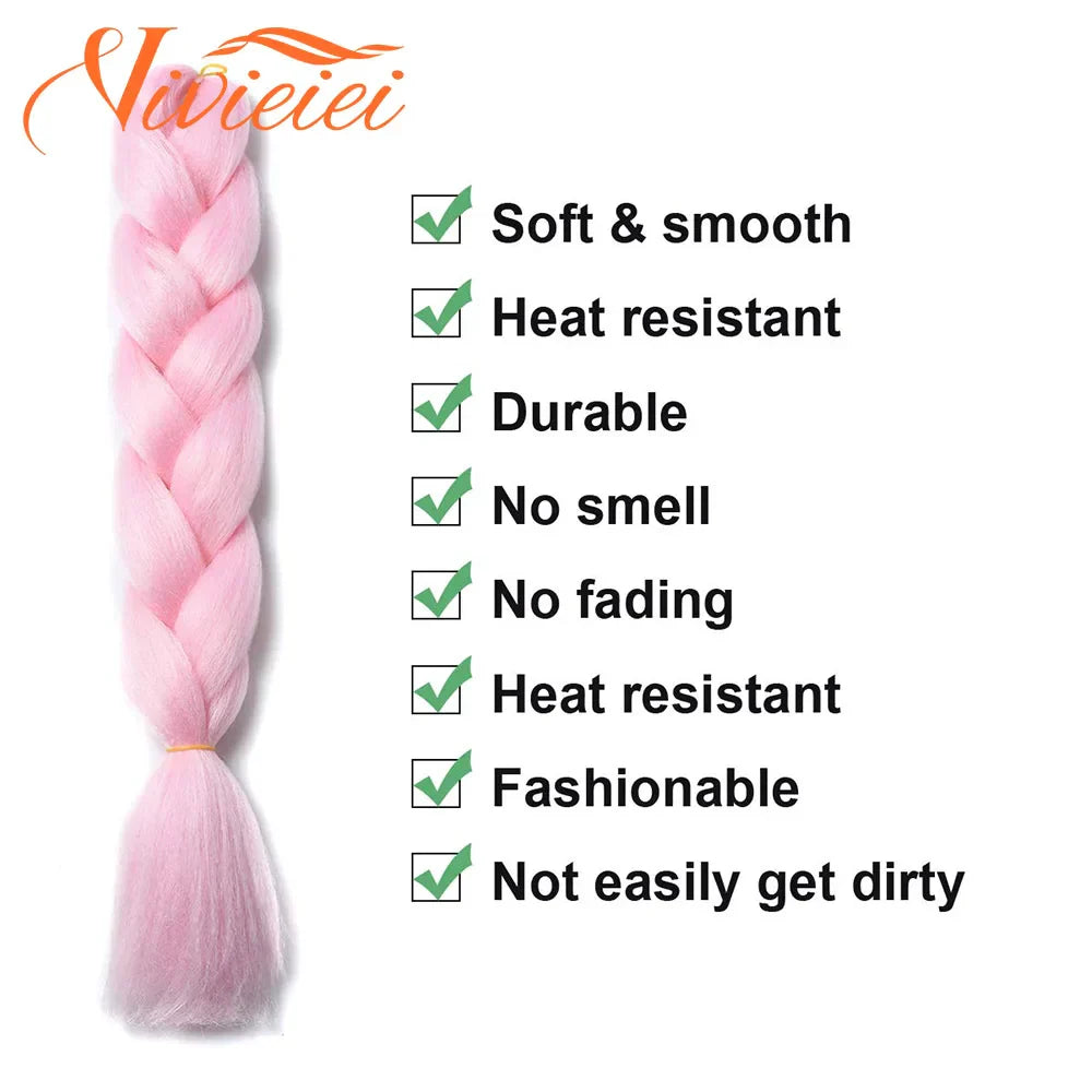 6 Pcs 24" Jumbo Synthetic Braids Hair Extensions