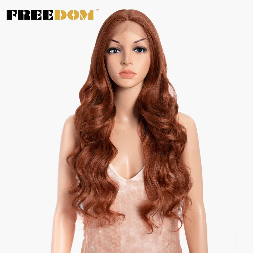 FREEDOM Synthetic Lace Front Wigs Body Wave Ombre