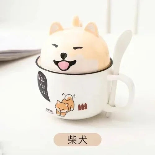 Cartoon Animal Ceramic Coffee Cup Creative Ke Jiquan