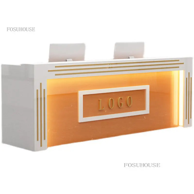 Modern Cash Register Clothing Store Counter Reception Desks