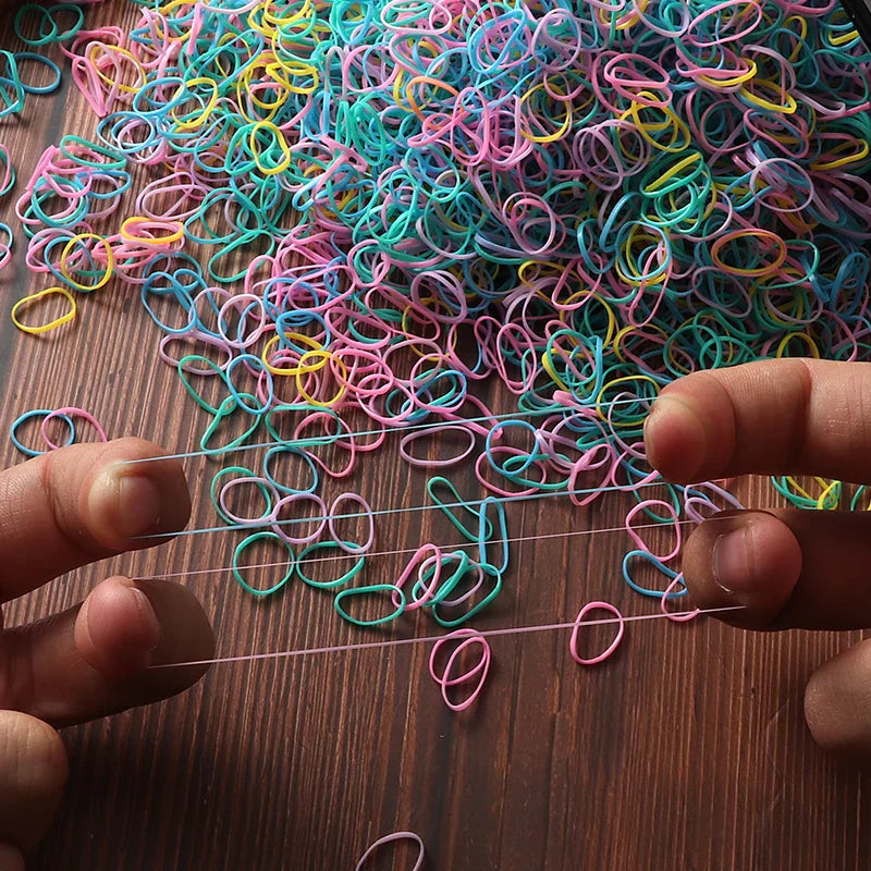 2000 Piece Pack Children's High Elasticity Rubber Band