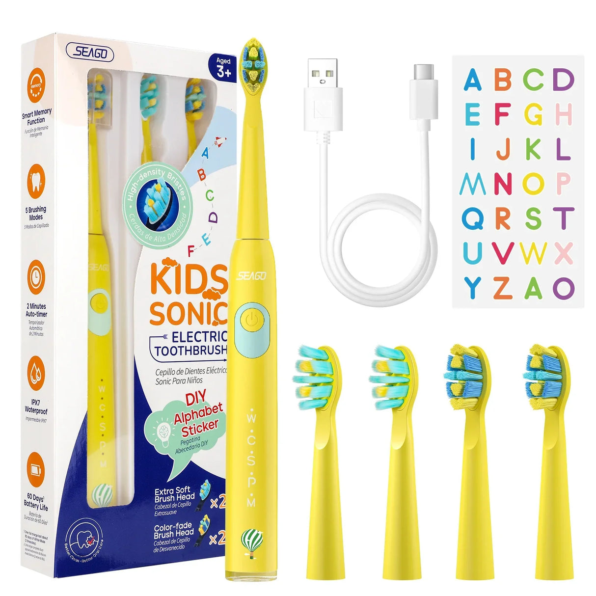 Seago Kids Electric Toothbrush for 6+Years 5 Modes