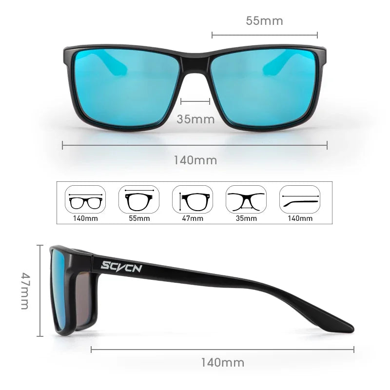 SCVCN Cycling Glasses Polarized Outdoor Cycling Sunglasses Men