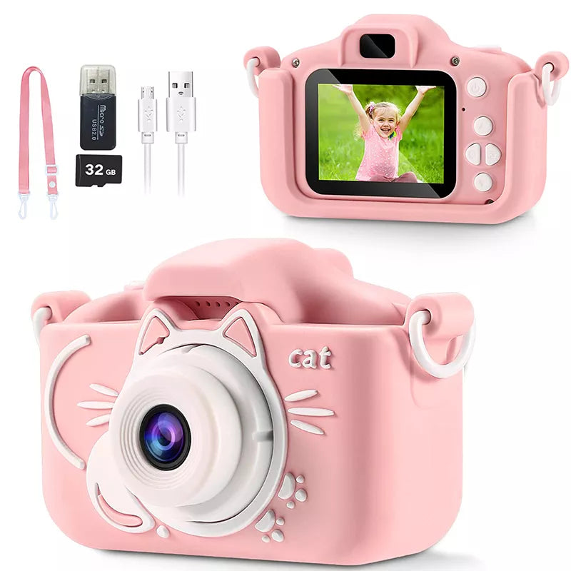 Kids Camera Toys 2 inch Screen HD Cartoon