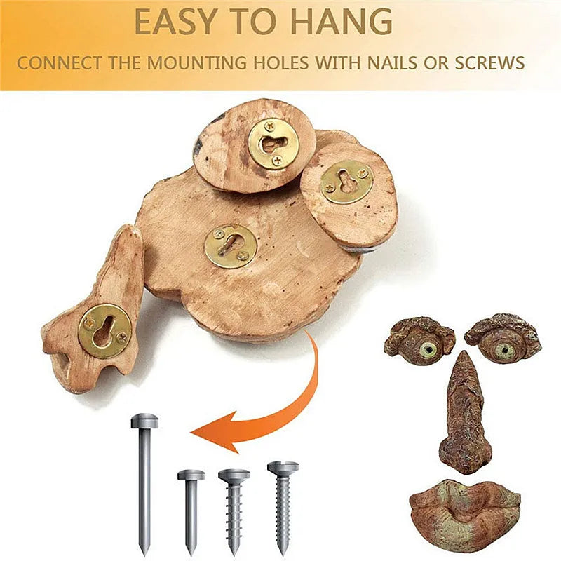 Funny Old Man Tree Face Hugger Garden Art