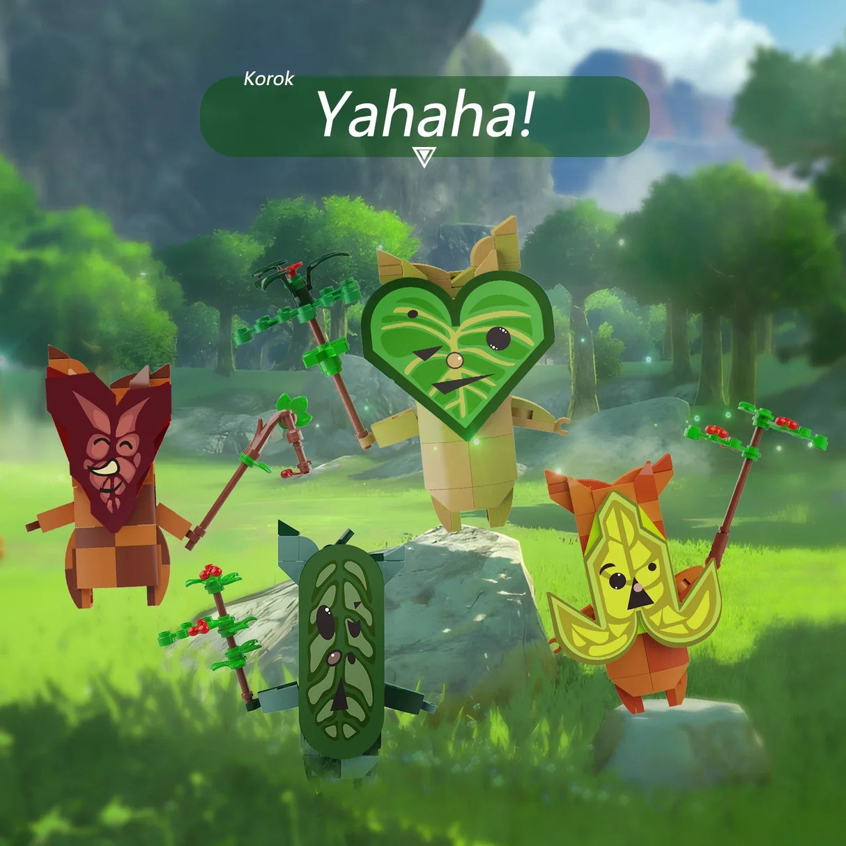 BuildMoc Yahaha New BOTW Korok Building Blocks Set