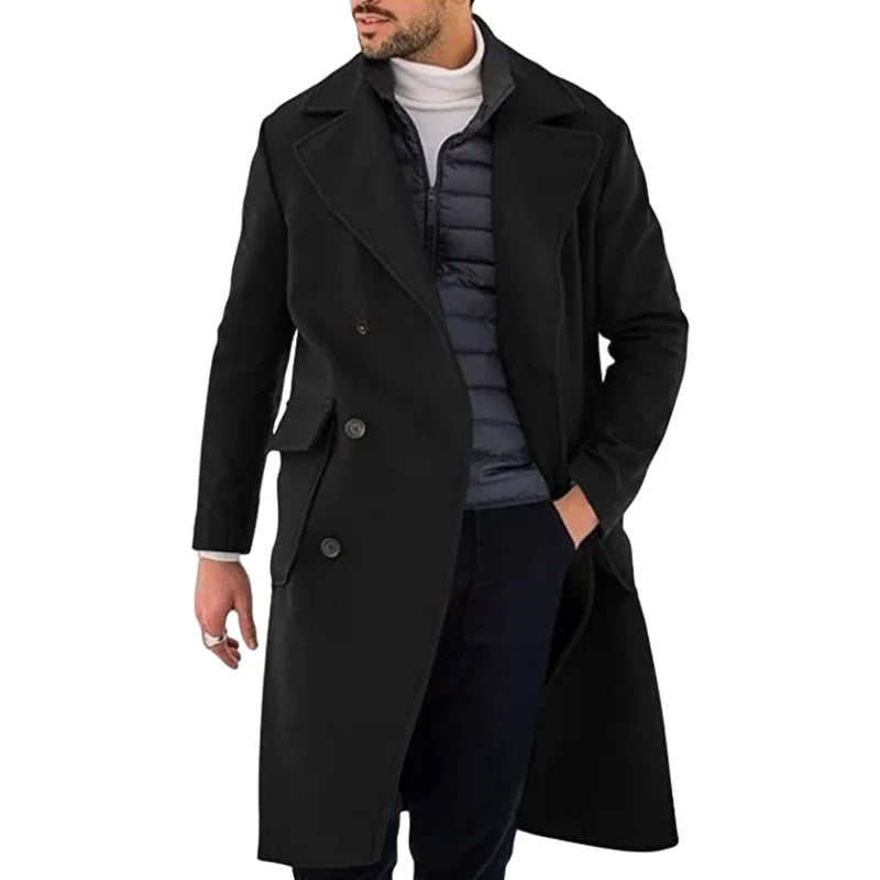 Men's Loose Cardigan Double Breasted Large Coat Autumn