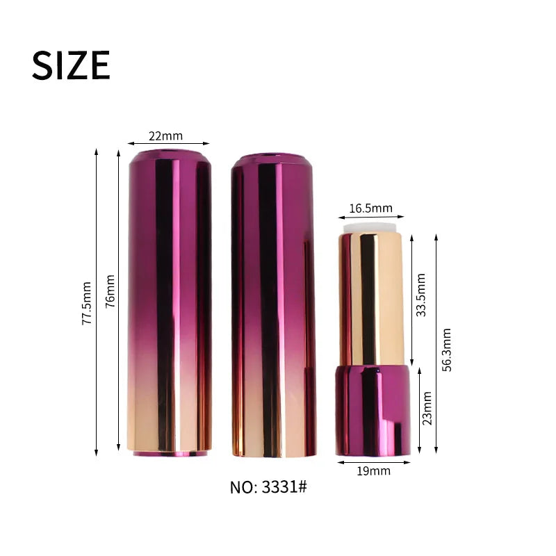 12.1mm DIY Purple Lipstick Tube Cosmetic Lip Balm