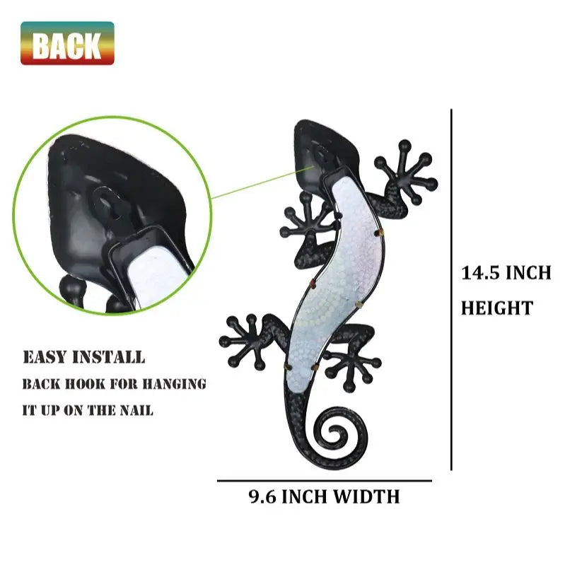 HONGLAND Metal Gecko Wall Art 2 Pack 15