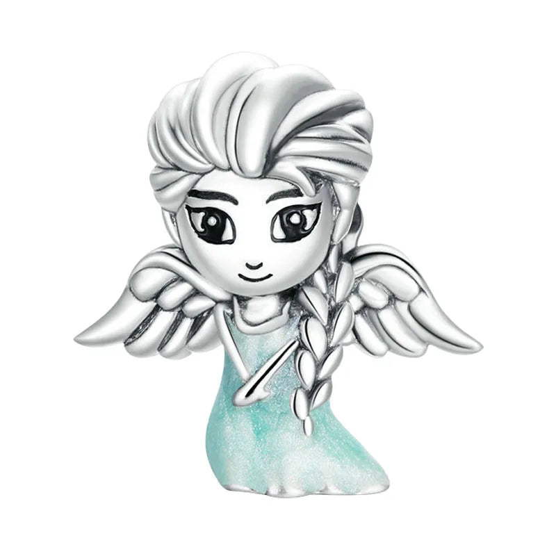 Disney Blue Enamel Ice Snow Olaf Pendant Fit