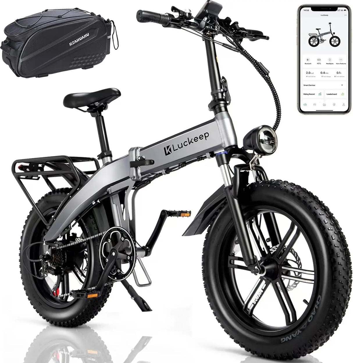 Electric Bike Folding for Adults,200W Peak Motor 48V