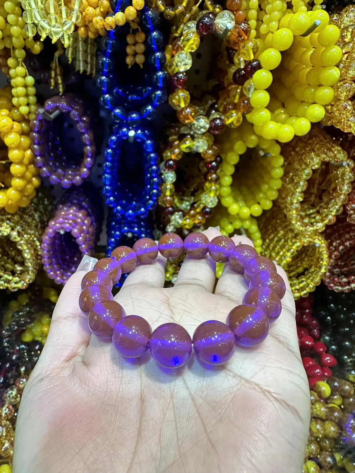 Natural Raw Amber Bracelet Men Women Healing Gemstone