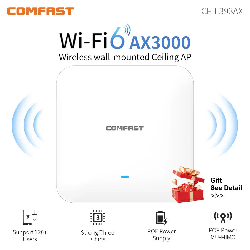 Comfast CF-E393AX 3000Mbps Gigabit WiFi 6 Wireless Ceiling