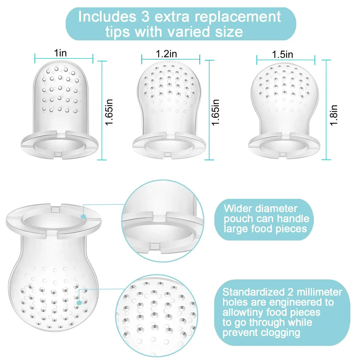 Silicone Baby Fruit Feeder with Cover Baby Nipple