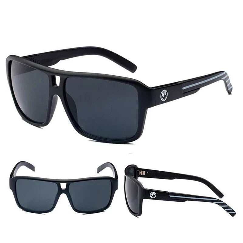 Square Sunglasses Men Dragon Brand Designer Mirror Driving