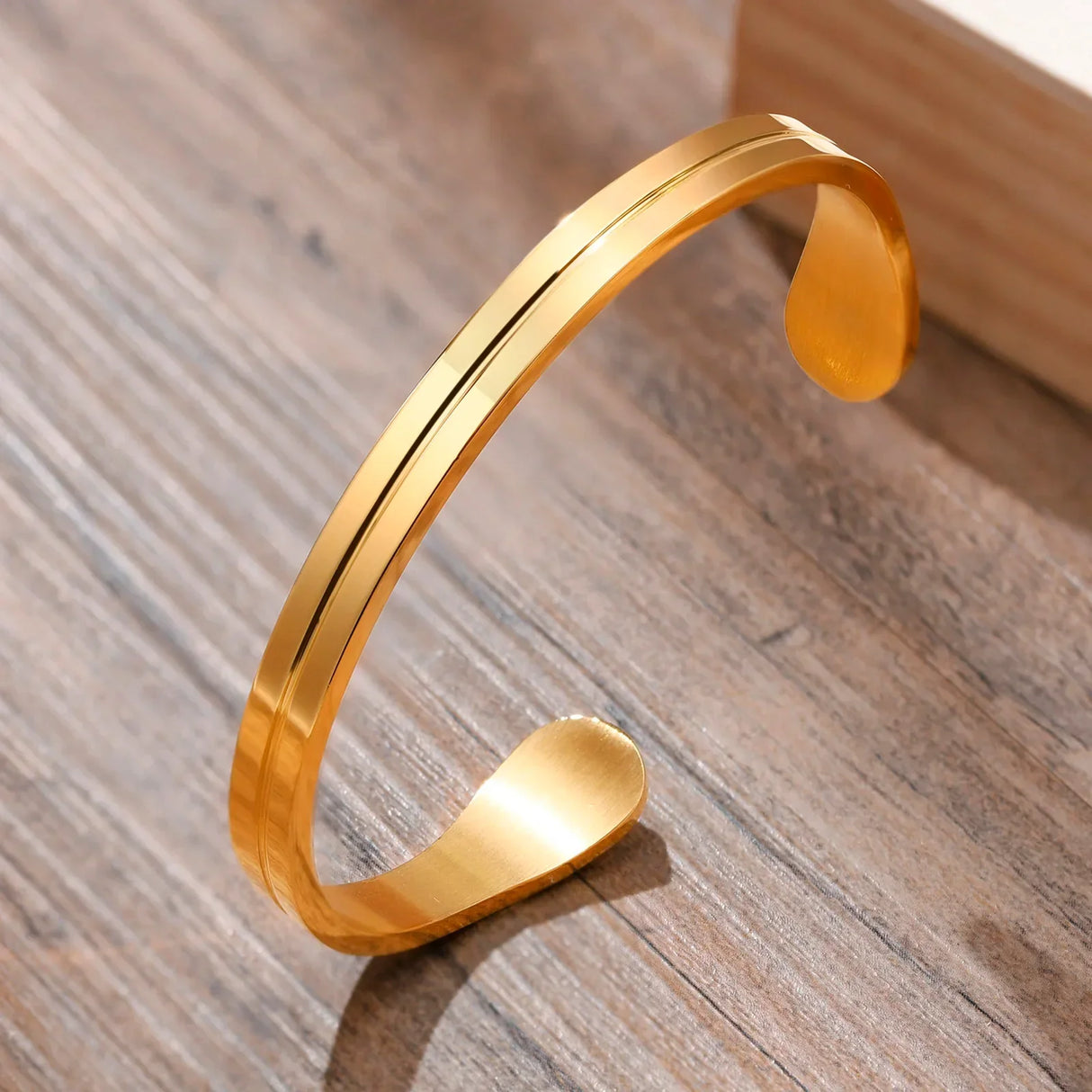 Men's Thin Bracelet,Stainless Steel Cuff Bangle Bracelet, Thin