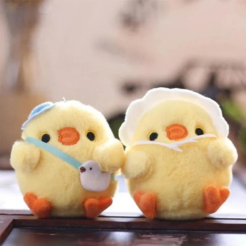 8-10cm Cute Little Yellow Chicken Pendant Plush Toy