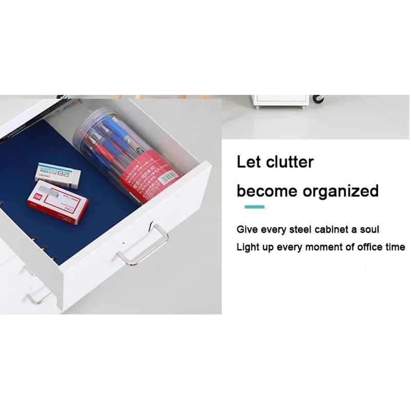 Three-Drawer Cabinet Mobile Storage Cabinet Office Small Drawer