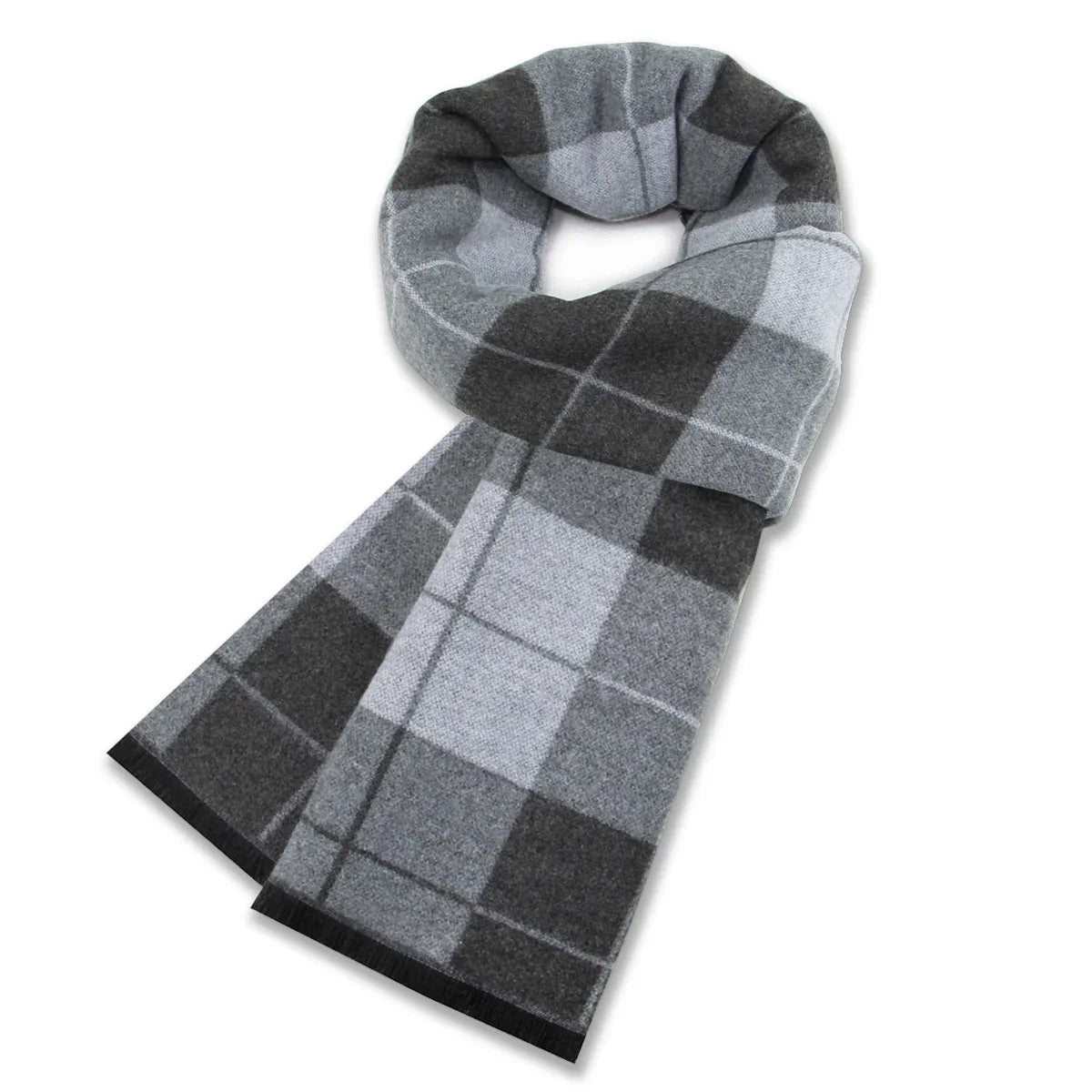 High Quality Men Scarf Autumn Winter Plaid Knitted