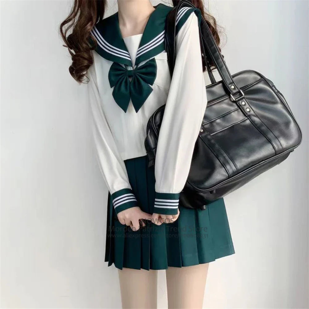 Japanese School Girl Uniform XSXL JK Green Sailor