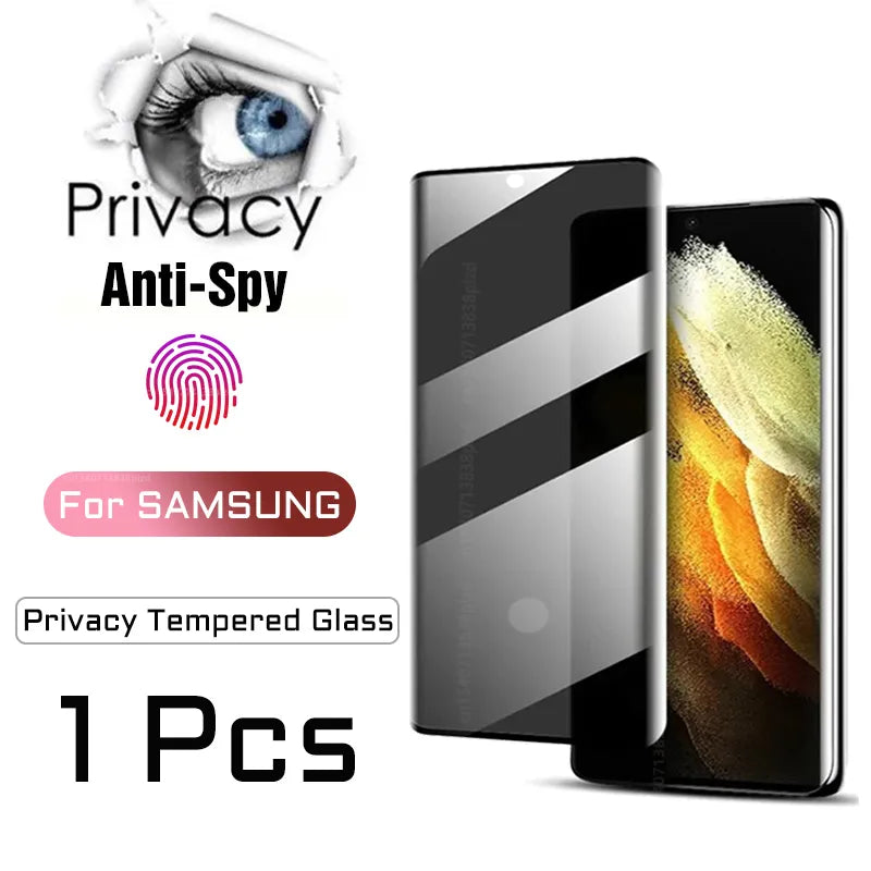 Privacy or HD Tempered Glass For Samsung Galaxy