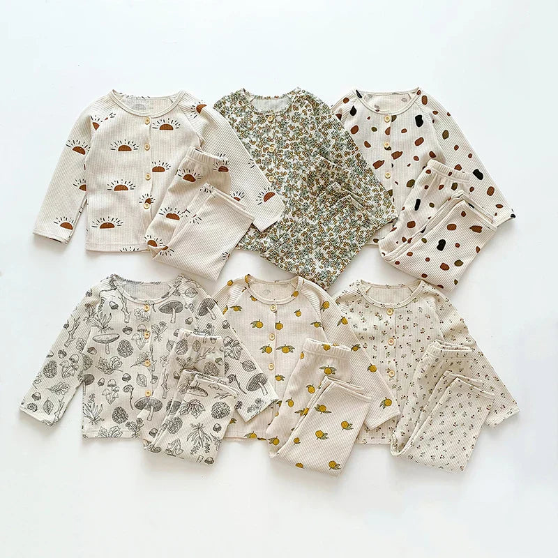 Baby Pajamas Set Loungewear Sleepwear for Kids Long