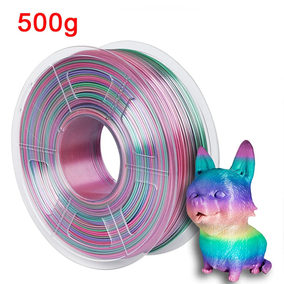Silk Colorful 3D Printer Filament PLA Rainbow 3D