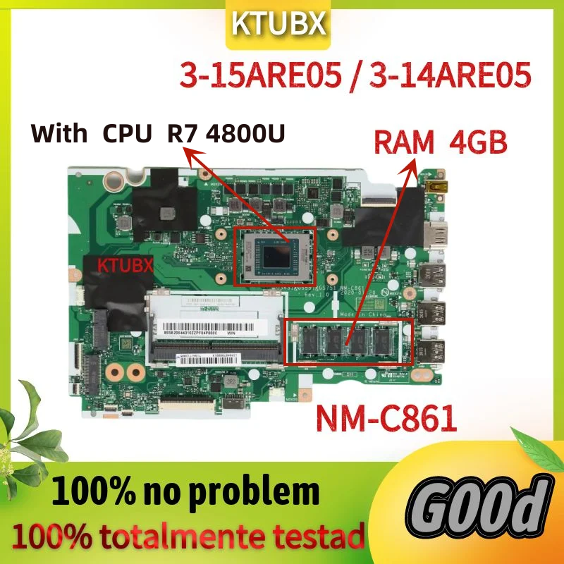 NM-C861.For Lenovo IdeaPad 3-15ARE05/3-14ARE05/IdeaPad 3-17ARE05 Laptop Motherboard.With R3