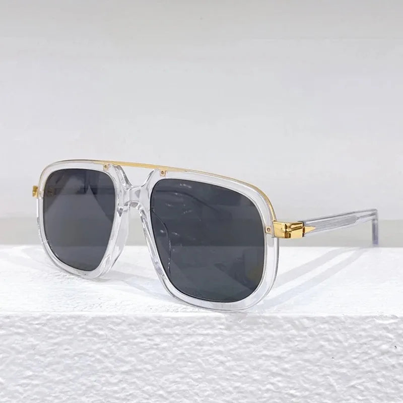 Square Double Bridge Sunglasses 7101 Men and Women