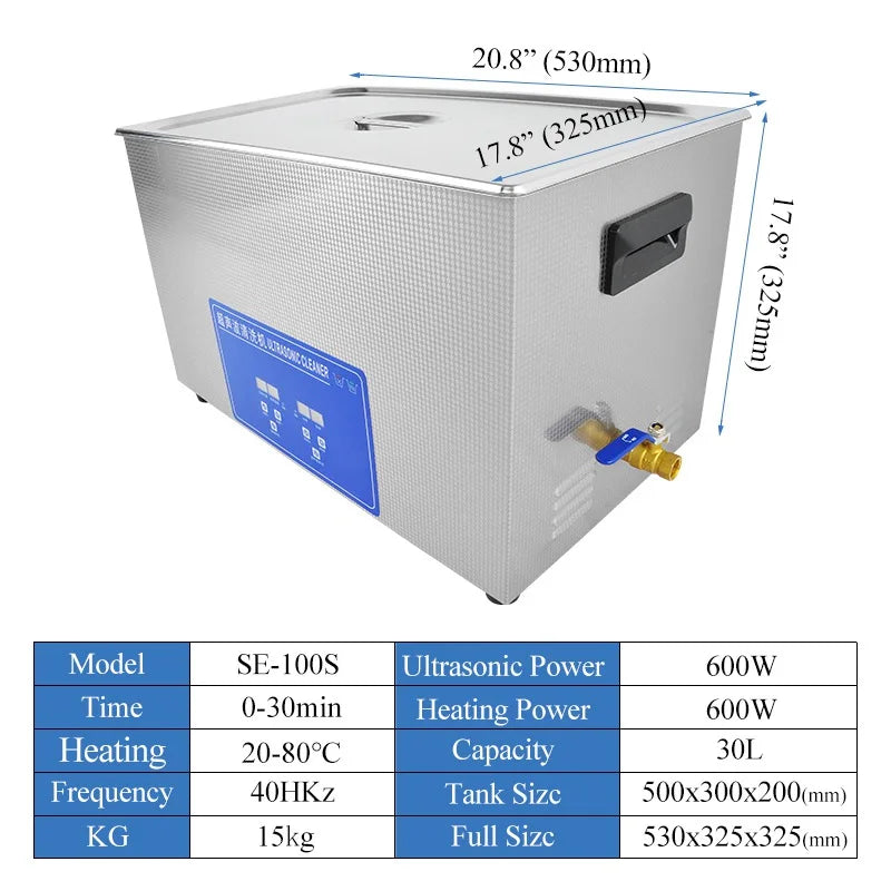 10L-30L 220V Portable Washing Machine Heater Timer Ultrasound