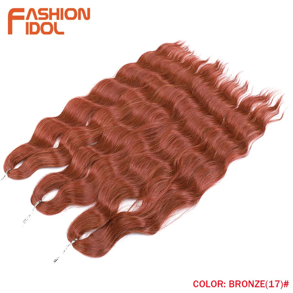FASHION IDOL Lena Hair Synthetic Deep Wave Braiding
