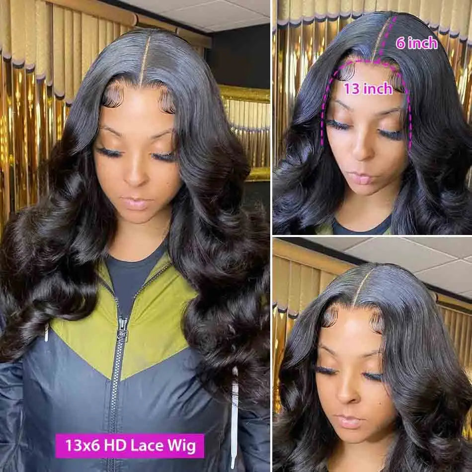 13x6 HD Lace Frontal Human Hair Wigs Body