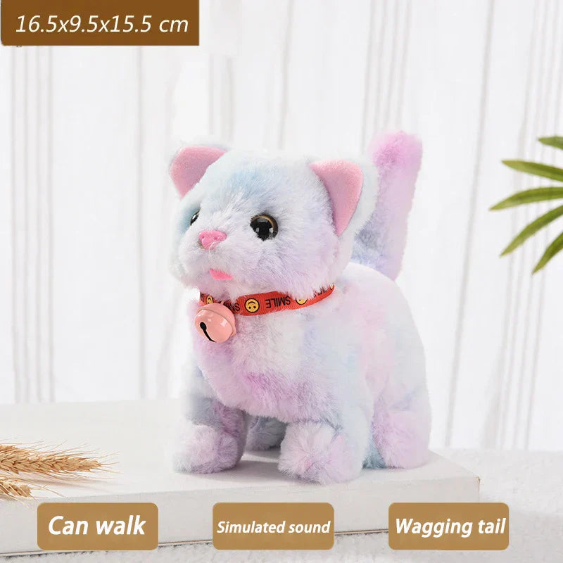New Walking Kitty Plush Toy Electric Interactive Cat