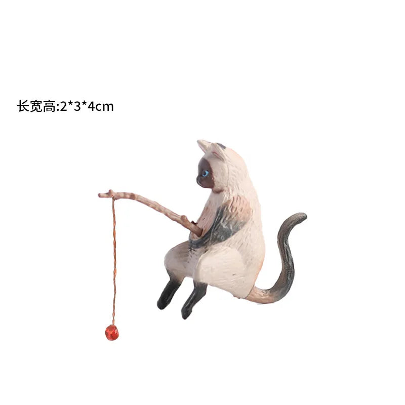 Creative Aquarium Decoration 10 Style Small Fishing Cat