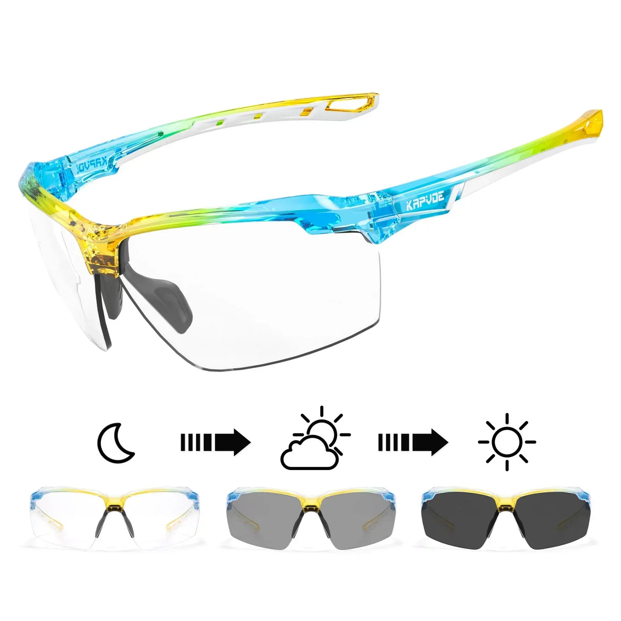 Kapvoe Photochromic Sunglasses Fashion Luxury Sunglasses for Driving