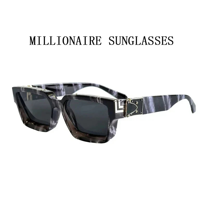 Retro Millionaire Sunglasses For Men 2024 Vintage Square