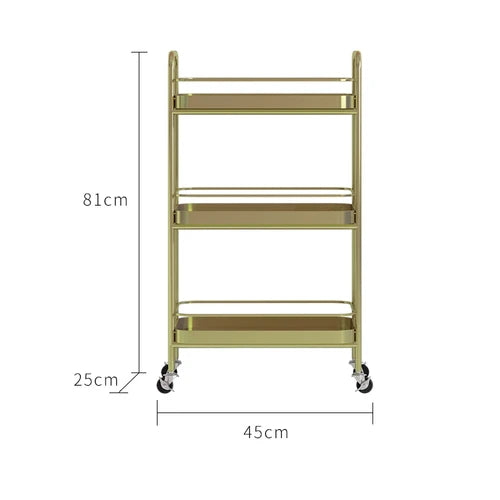 Rolling Cart Organizer Trolley Kitchen Shopping Beach Basket