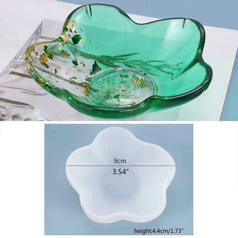 Petal Plate Dish Casting Silicone Mould Crystal Epoxy